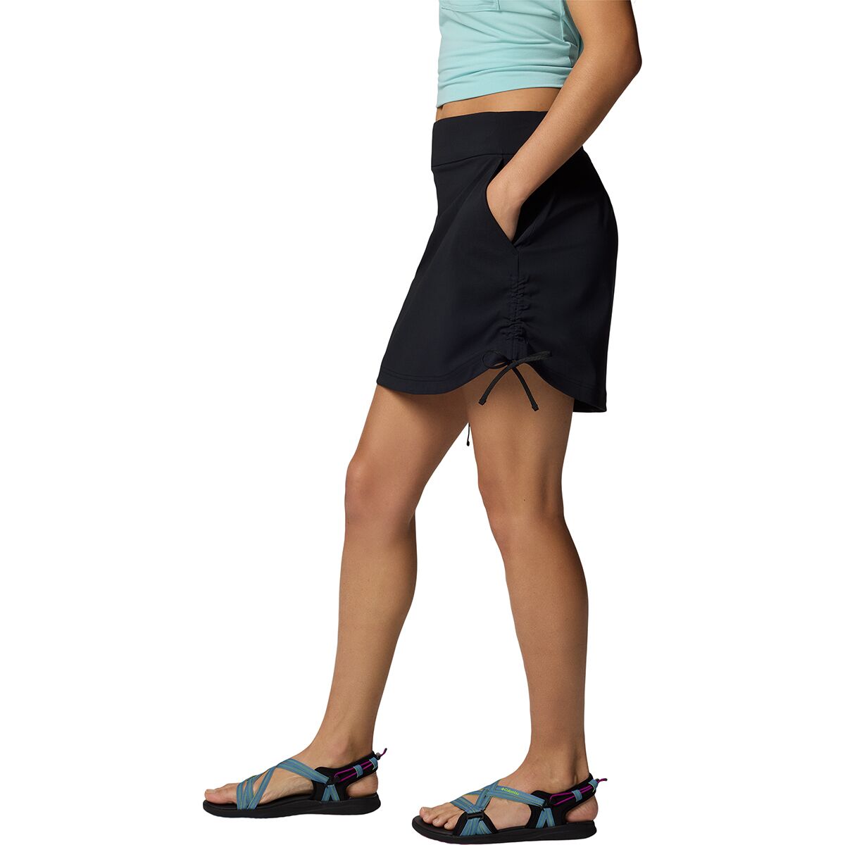 スウィートラグの(取寄) コロンビア レディース オール シーズンズ ルーシュド スコート - ウィメンズ Columbia women All Seasons Ruched Skort - Women's Black｜アングル3