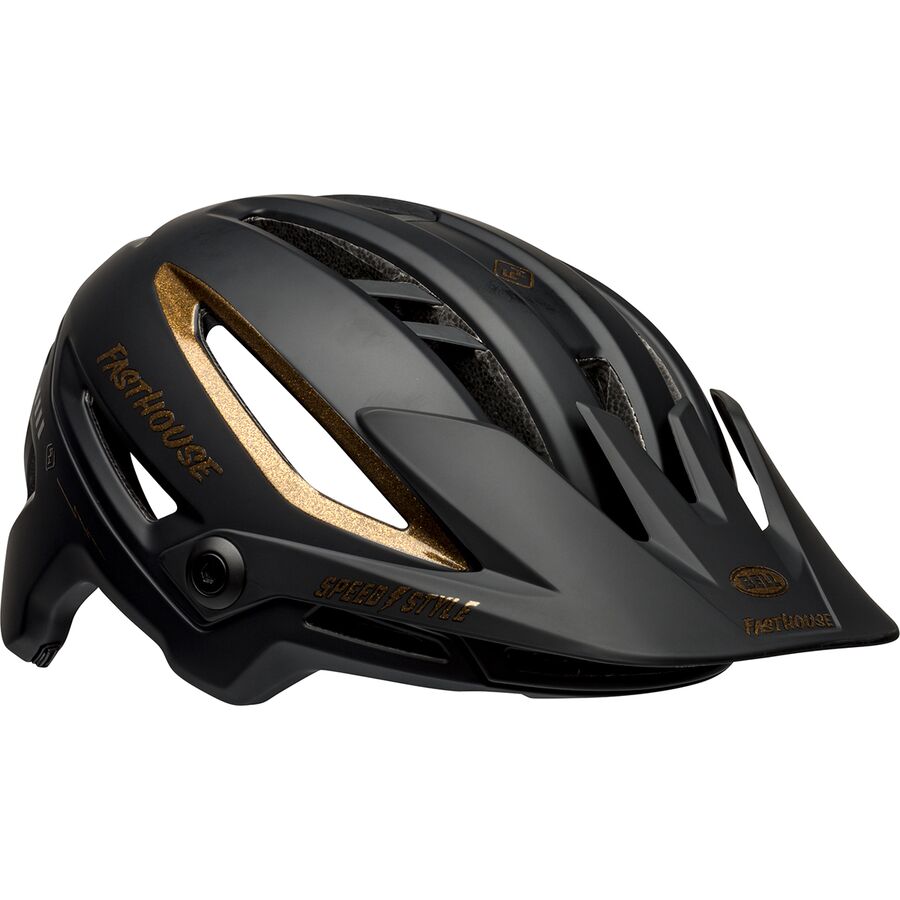 (���) �٥� �������� �ߥץ� �إ��å� Bell Sixer Mips Helmet Matte/Gloss Black/Gold Fasthouse
