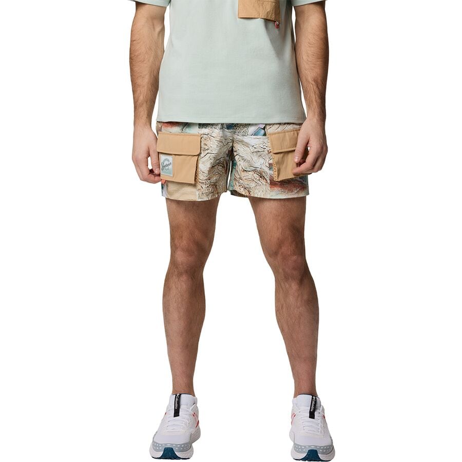 (取寄) コロンビア メンズ コーヴ ビーチ プリンテッド 5インチ ショート - メンズ Columbia men Cove Beach Printed 5in Short - Men's Cool Green Coastal
