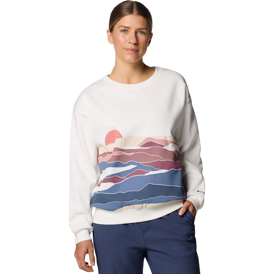 (取寄) コロンビア レディース メリディアン クリーク クルー スウェットシャツ - ウィメンズ Columbia women Meridian Creek Crew Sweatshirt - Women's Sea Salt/Foggy Hillscape
