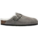 (取寄) ビルケンシュトック メンズ ボストン シアリング ライン シューズ - メンズ Birkenstock men Boston Shearling Lined Shoe - Men's Stone Coin/Natural Suede