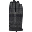 (取寄) バブアー ニューブロー タータン グローブ Barbour Newbrough Tartan Glove Black/Grey