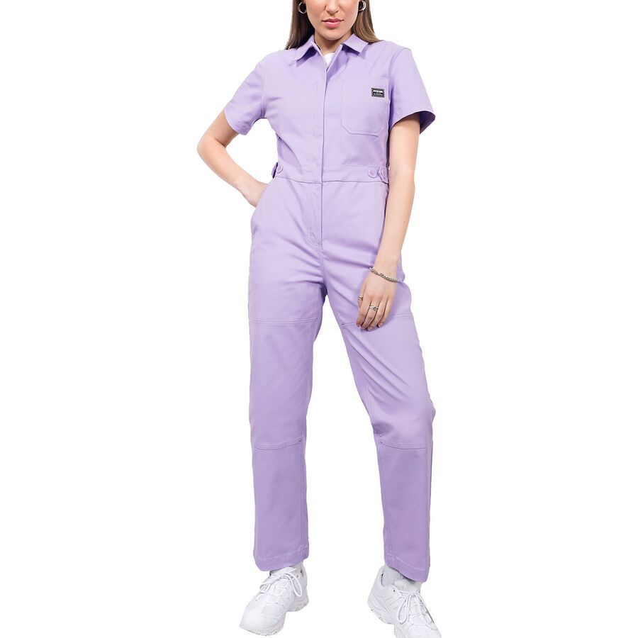 (取寄) ザ エッセンシャル ショートスリーブ ハイ ウェスト カバーオール Wildfang The Essential Short-Sleeve High Waisted Coverall Lilac