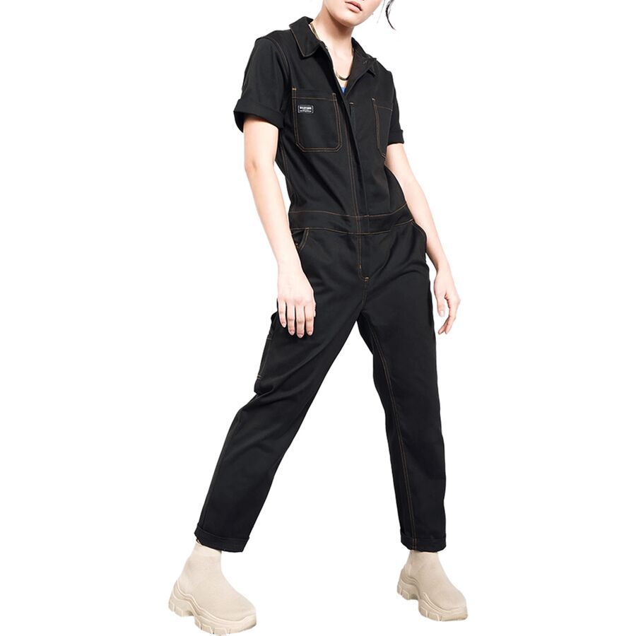 (取寄) ザ エッセンシャル ショートスリーブ カバーオール Wildfang The Essential Short-Sleeve Coverall Black