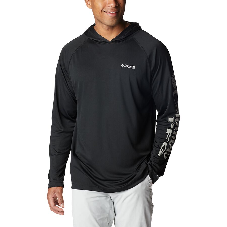 Columbia Men's Terminal Deflector Zero II Hoodie - Sun Protection & Cooling Tech, Collegiate Navy, Large