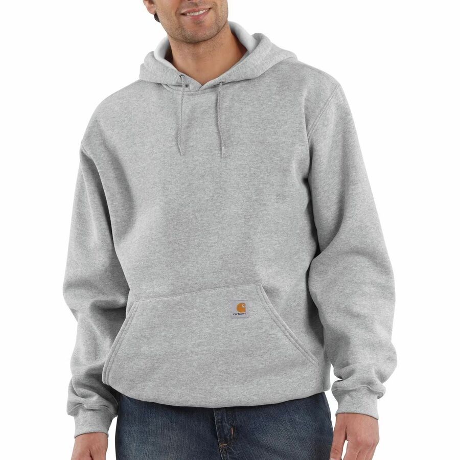 (取寄) カーハート メンズ ミッドウエイト プルオーバー フーデット スウェットシャツ - メンズ Carhartt men Midweight Pullover Hooded Sweatshirt - Men's Heather Gray