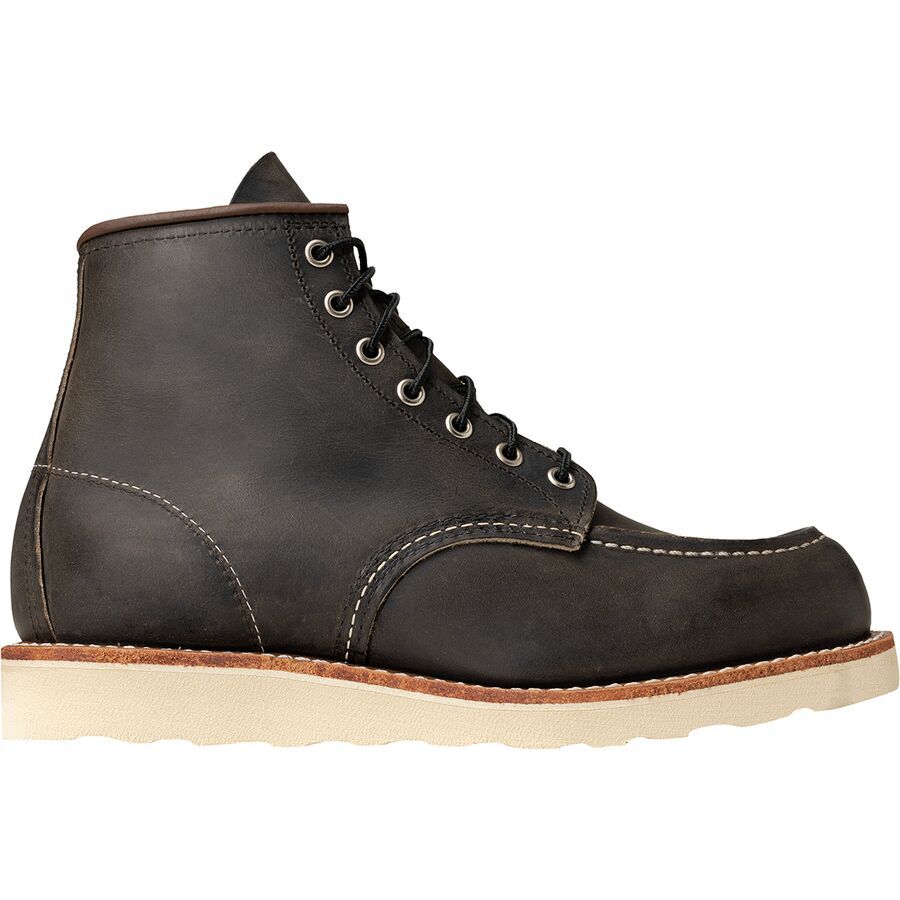 (取寄) レッドウィング メンズ クラシック 6インチ モック ブーツ - メンズ Red Wing Heritage men Classic 6in Moc Boot - Men's Charcoal Rough & Tough Leather
