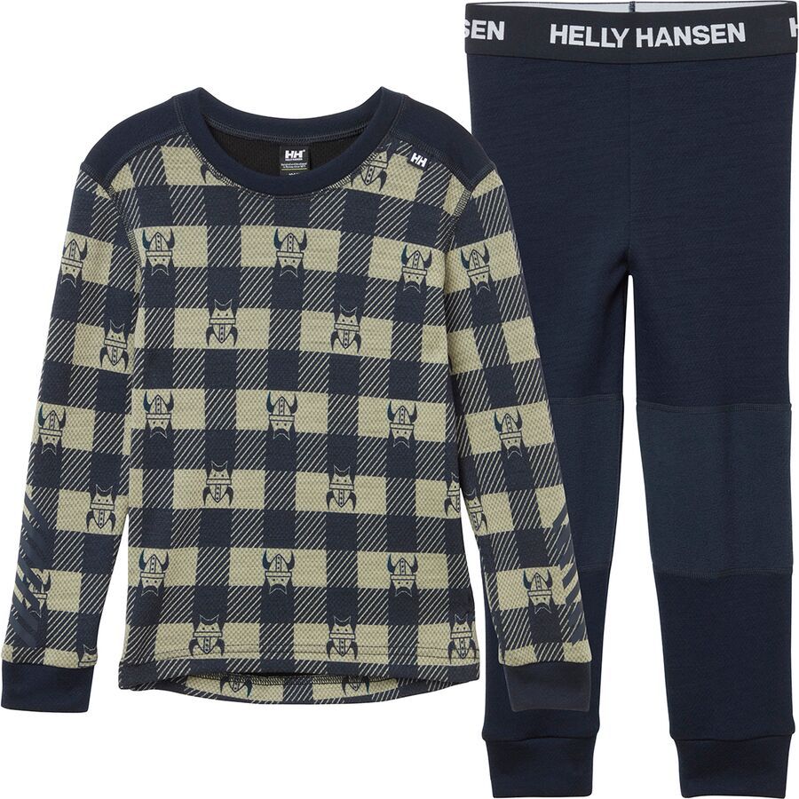 (取寄) ヘリーハンセン トドラー グラフィック リファ メリノ セット - トッドラー Helly Hansen toddler Graphic Lifa Merino Set - Toddlers' Navy AOP2