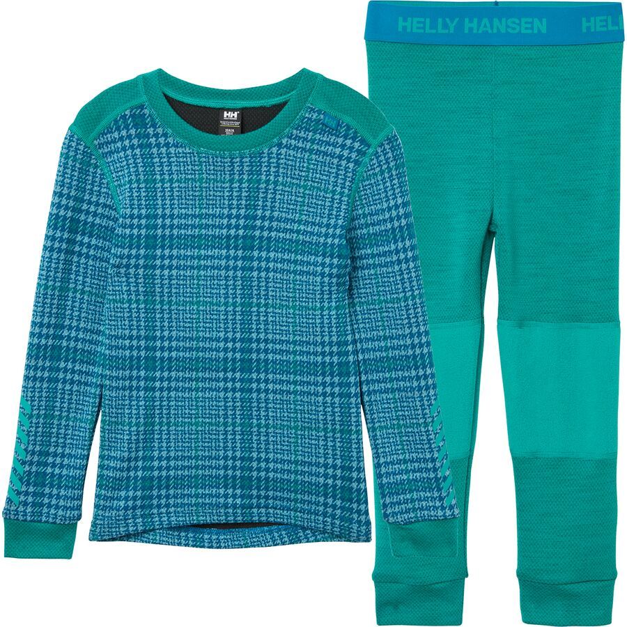 (取寄) ヘリーハンセン トドラー グラフィック リファ メリノ セット - トッドラー Helly Hansen toddler Graphic Lifa Merino Set - Toddlers' Signal Green AOP