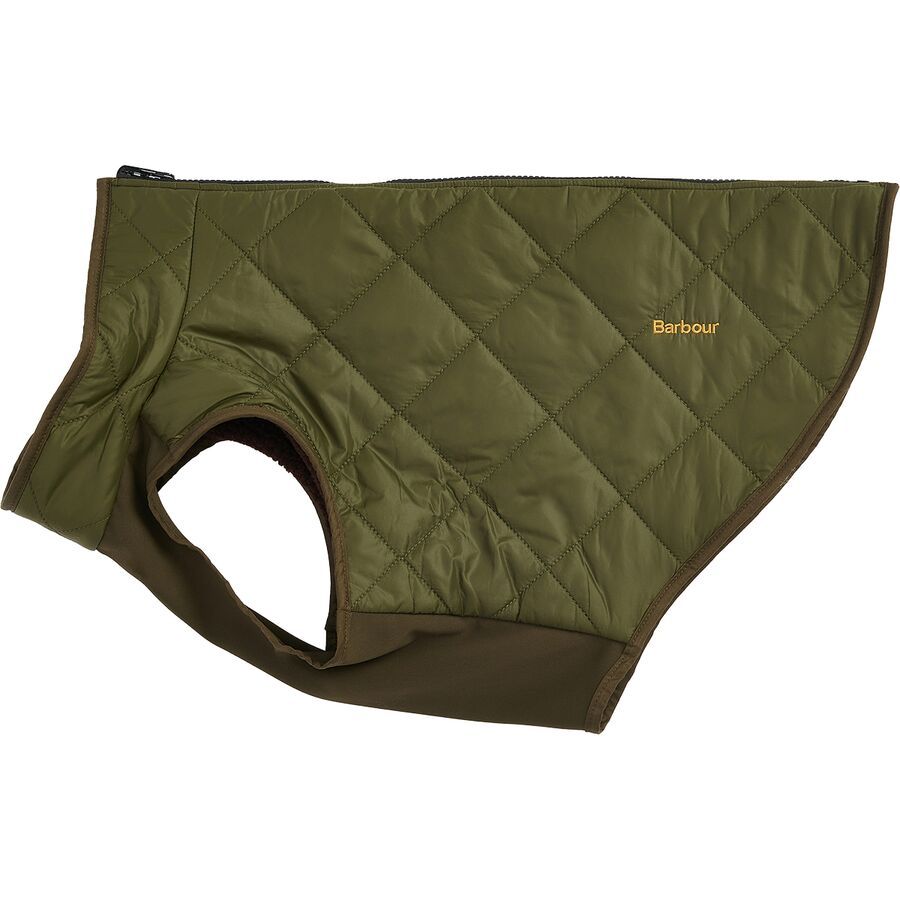 (���) �Х֥��� ��С����֥� �ե꡼�� �ɥå� ������ Barbour Reversible Quilt/Borg Fleece Dog Coat Oliv...
