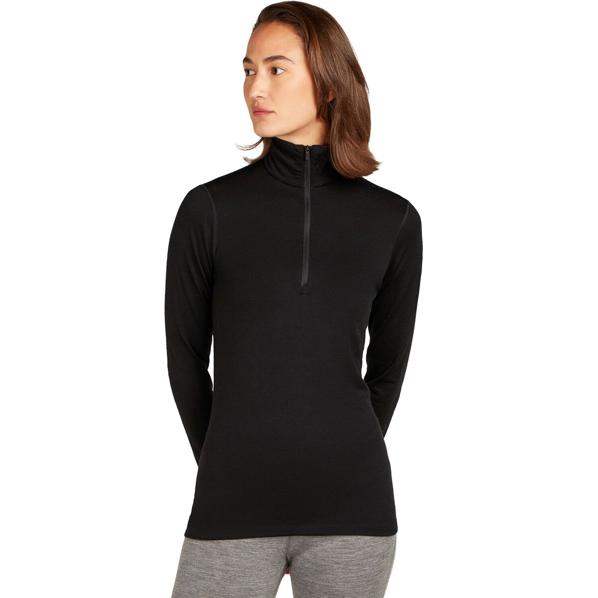 (���) �������֥쥤���� ��ǥ����� ���� 200 �������� 1/2-���å� �ȥå� - ������� Icebreaker women Merino 200 Oasis 1/2-Zip Top - Women's Black