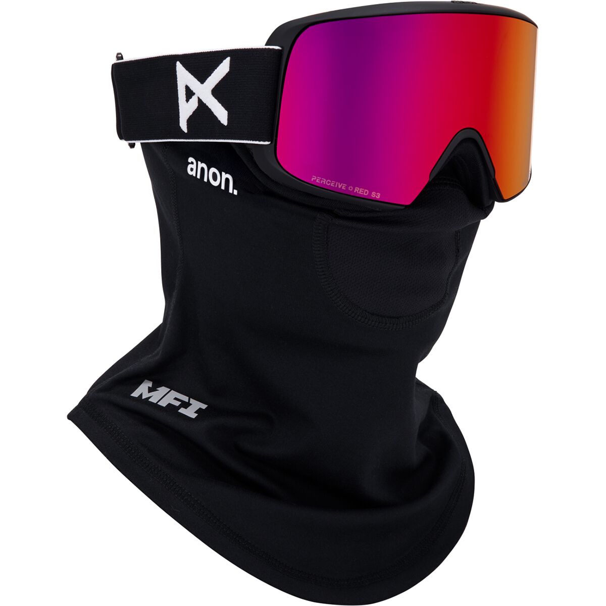(取寄) アノン ゴーグルズ Anon M6S Goggles Black/Perceive Sunny Red
