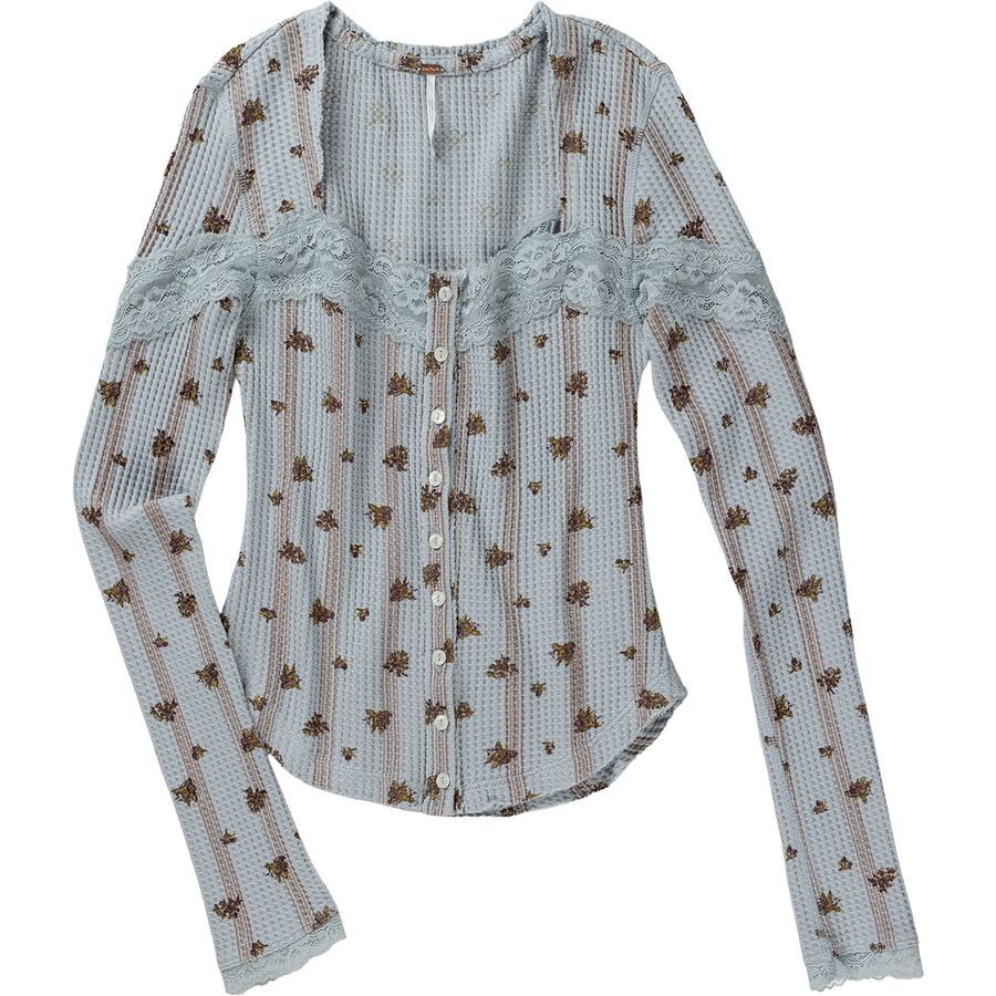 (取寄) フリーピープル レディース レッツ パーティー プリント カルディ - ウィメンズ Free People women Lets Party Print Cardi - Women's Pearl Blue Combo