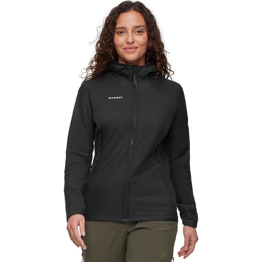 (取寄) マムート レディース ライム エアー イン ハイブリット フーデット ジャケット - ウィメンズ Mammut women Rime Air IN Hybrid Hooded Jacket - Women's Black