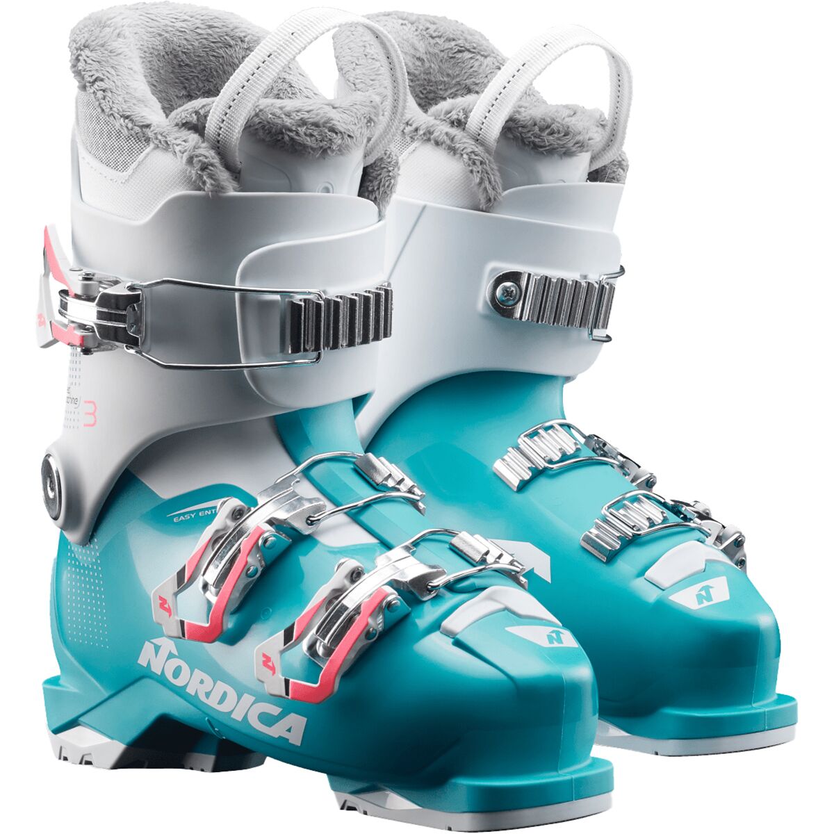 (���) �Υ�ǥ��� �����륺 ���ԡ��ɥޥ��� J3 ������ �֡��� - - �����륺 Nordica girls Speedmachine J3 Ski Boot - 2026 - Girls' Light Blue/White/Pink