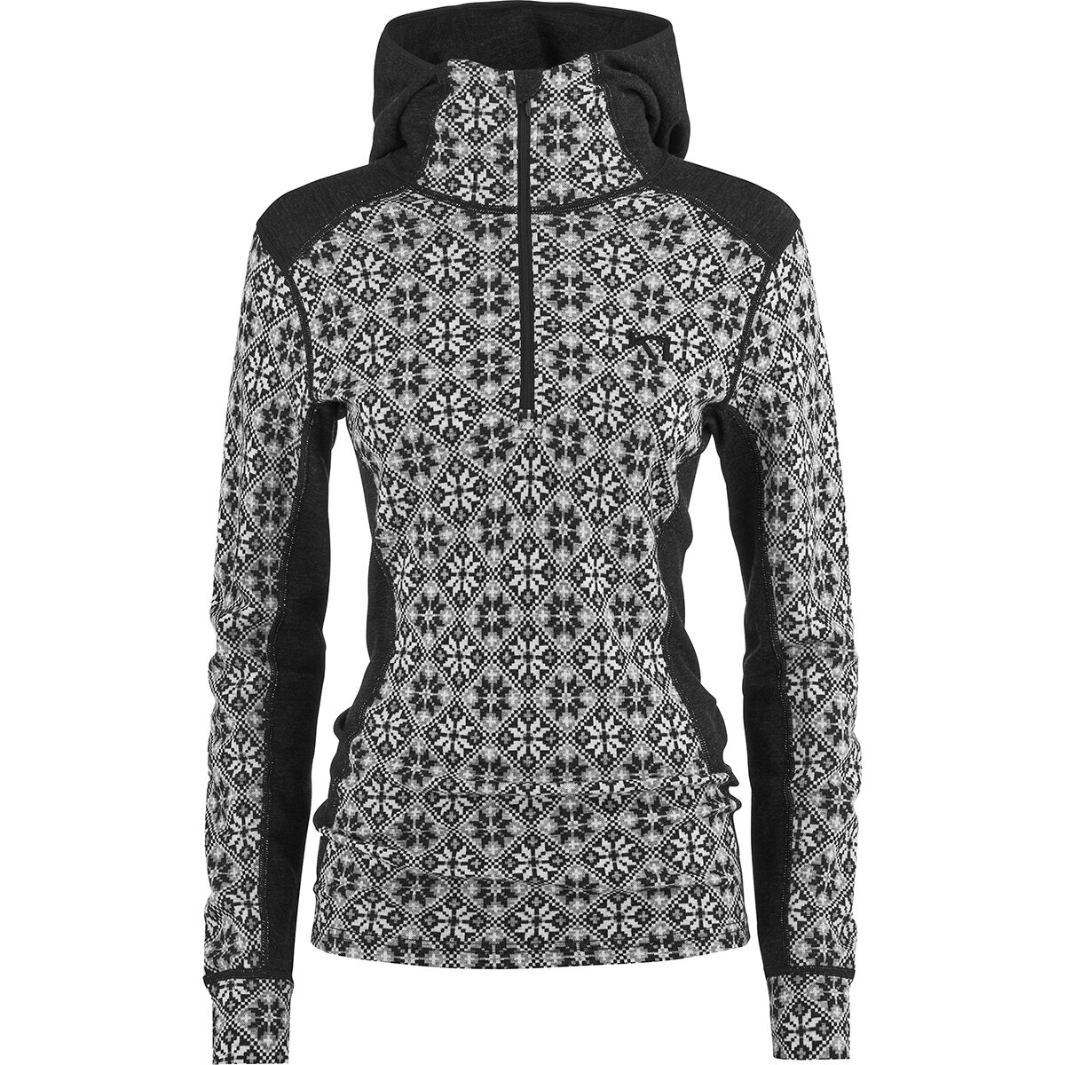 (���) ����ȥ� ��ǥ����� ���� �ա��ǥå� �ȥå� - ������� Kari Traa women Rose Hooded Top - Women's Black