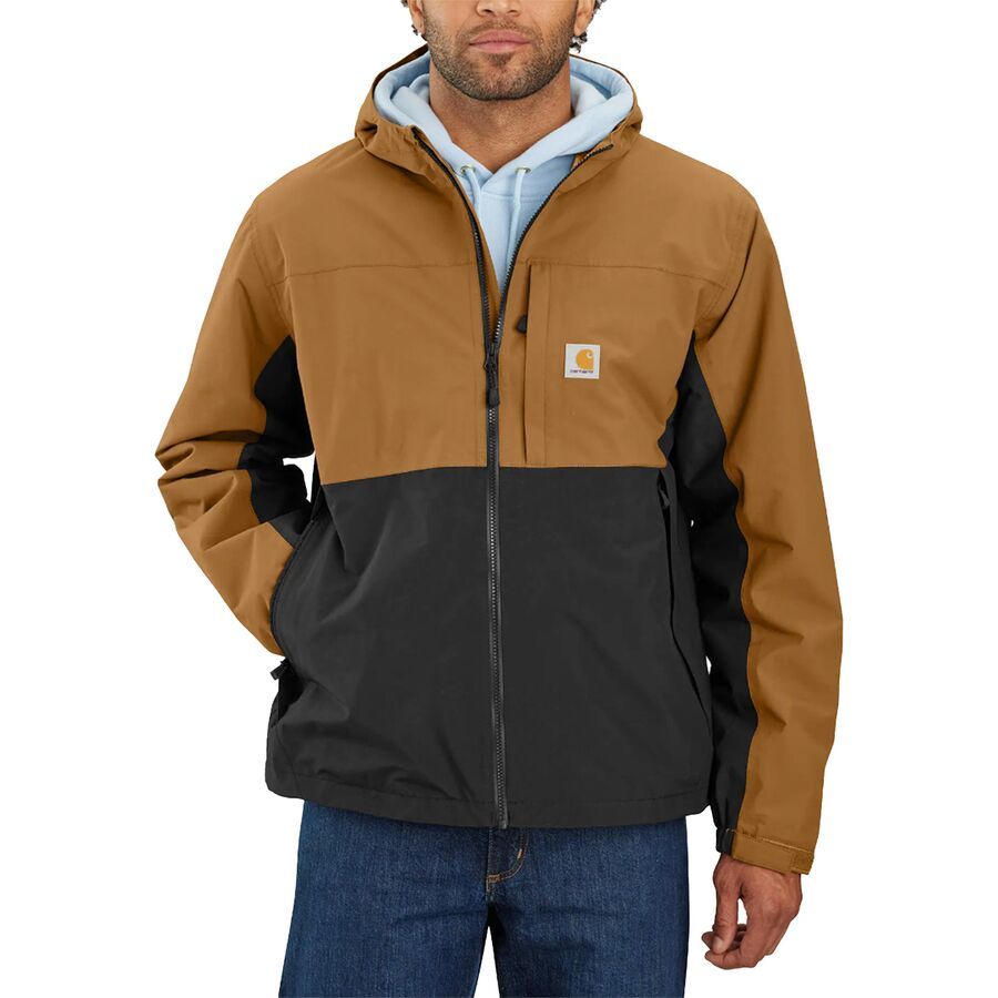 (取寄) カーハート メンズ ストーム ディフェンダー リラックスド-フィット フィット Lw パッカブル ジャケット - メンズ Carhartt men Storm Defender Relaxed Fit LW Packable Jacket - Men's Carhartt Brown/Black