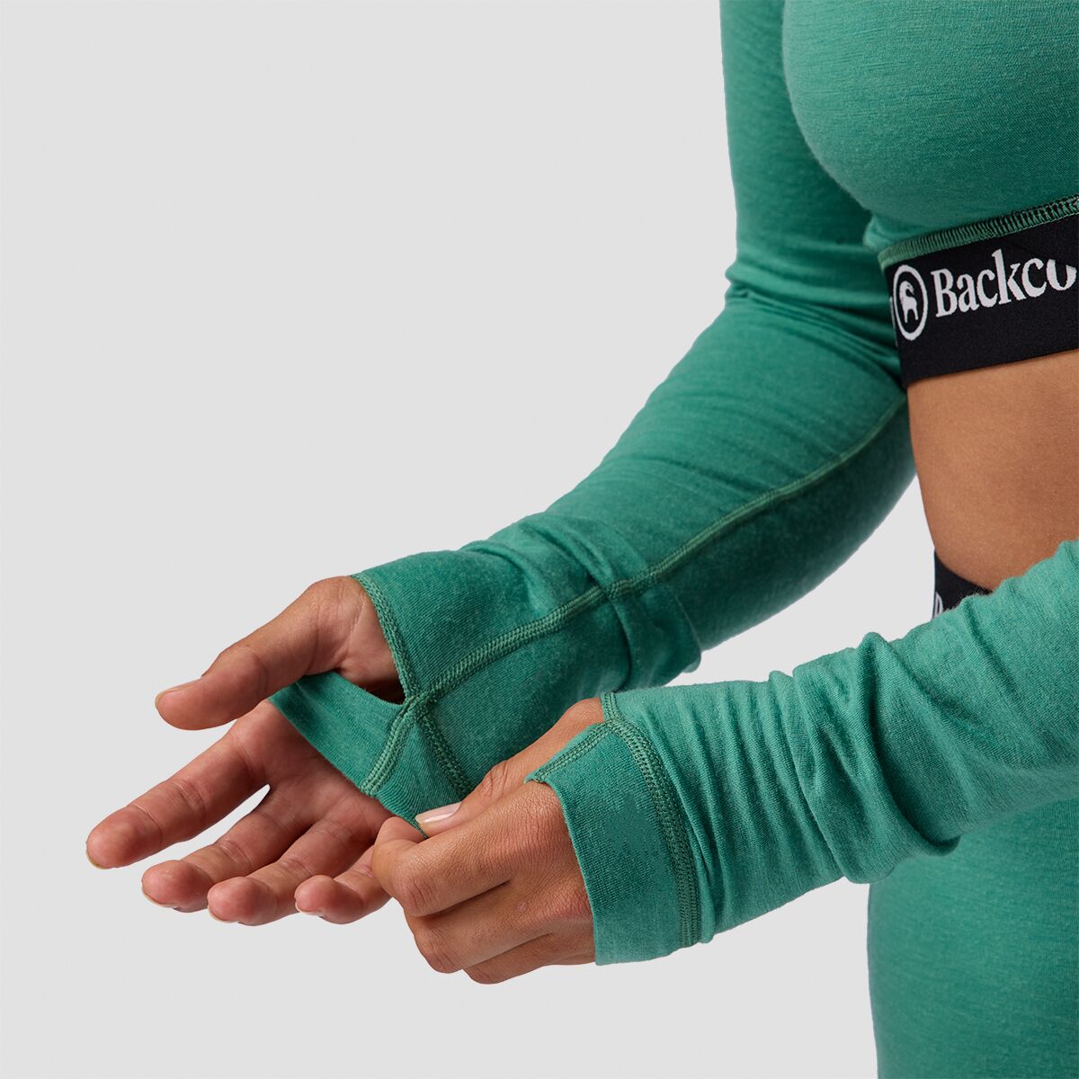 (���) �Хå�����ȥ꡼ ��ǥ����� RWS ���� �١����쥤�䡼? �����åץ� ���롼 �ȥå� - ������� Backcountry women Cedars RWS Merino Lt-Wt Baselayer Cropped Crew Top - Women's Gearhead Green