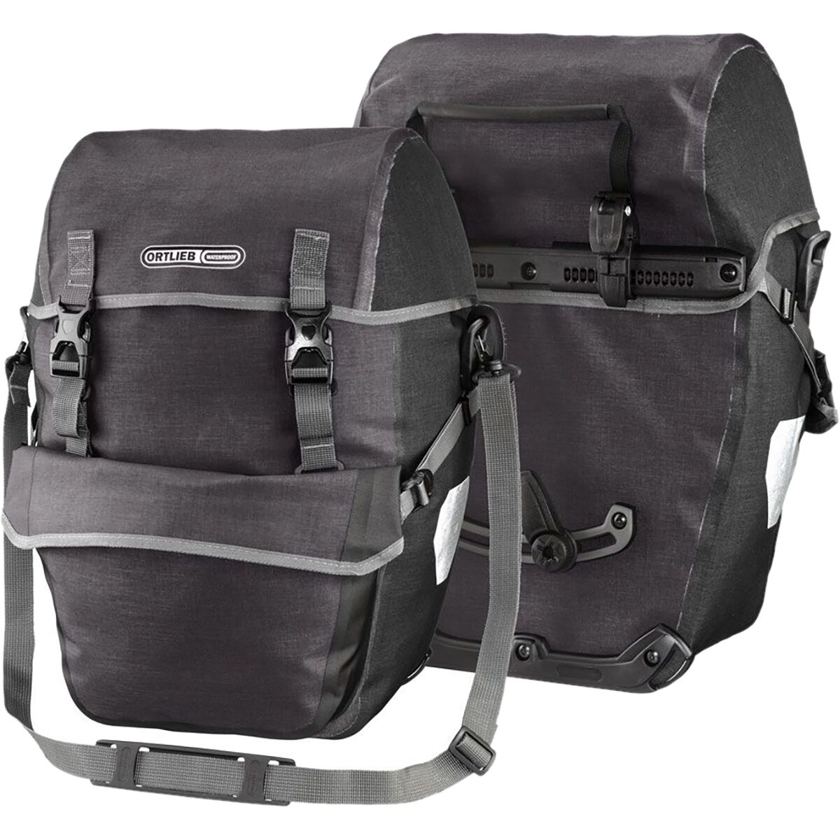 (���) ����ȥ꡼�� �Х���-�ѥå��� �ץ饹 �ѥ˥� - �ڥ� Ortlieb Bike-Packer Plus Panniers - Pair Granite/Black