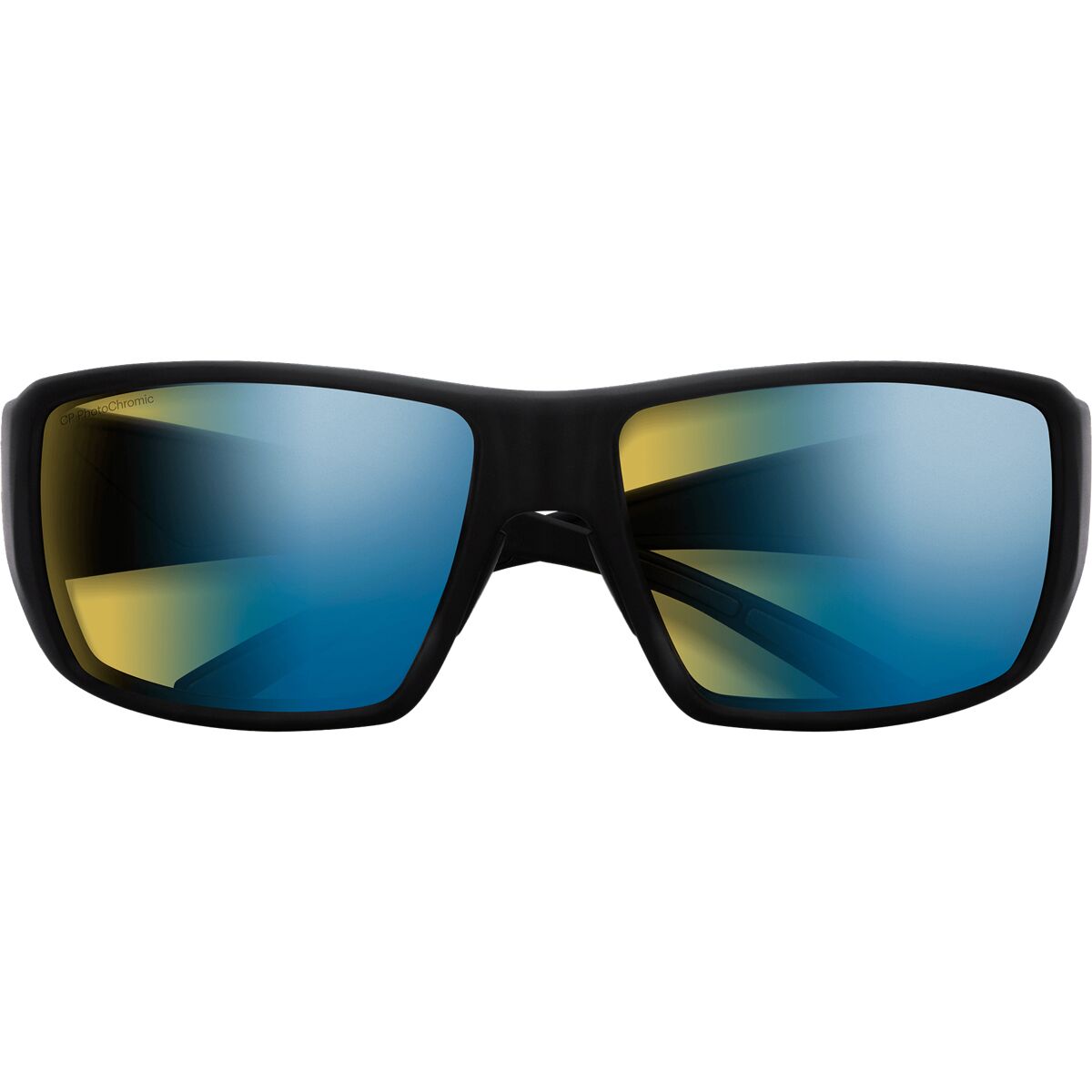 (���) ���ߥ� ������ ���祤�� ���󥰥饹 Smith Guide's Choice Sunglasses Matte Black/ChromaPop Glass Polarchromic Yellow Blue Mirror