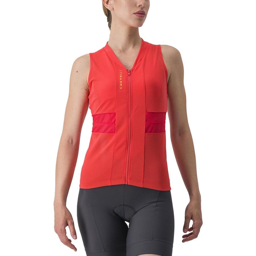 (���) �����ƥ� ��ǥ����� ���˥� 4 ���꡼�֥쥹 ���㡼�� - ������� Castelli women Anima 4 Sleeveless Jers...