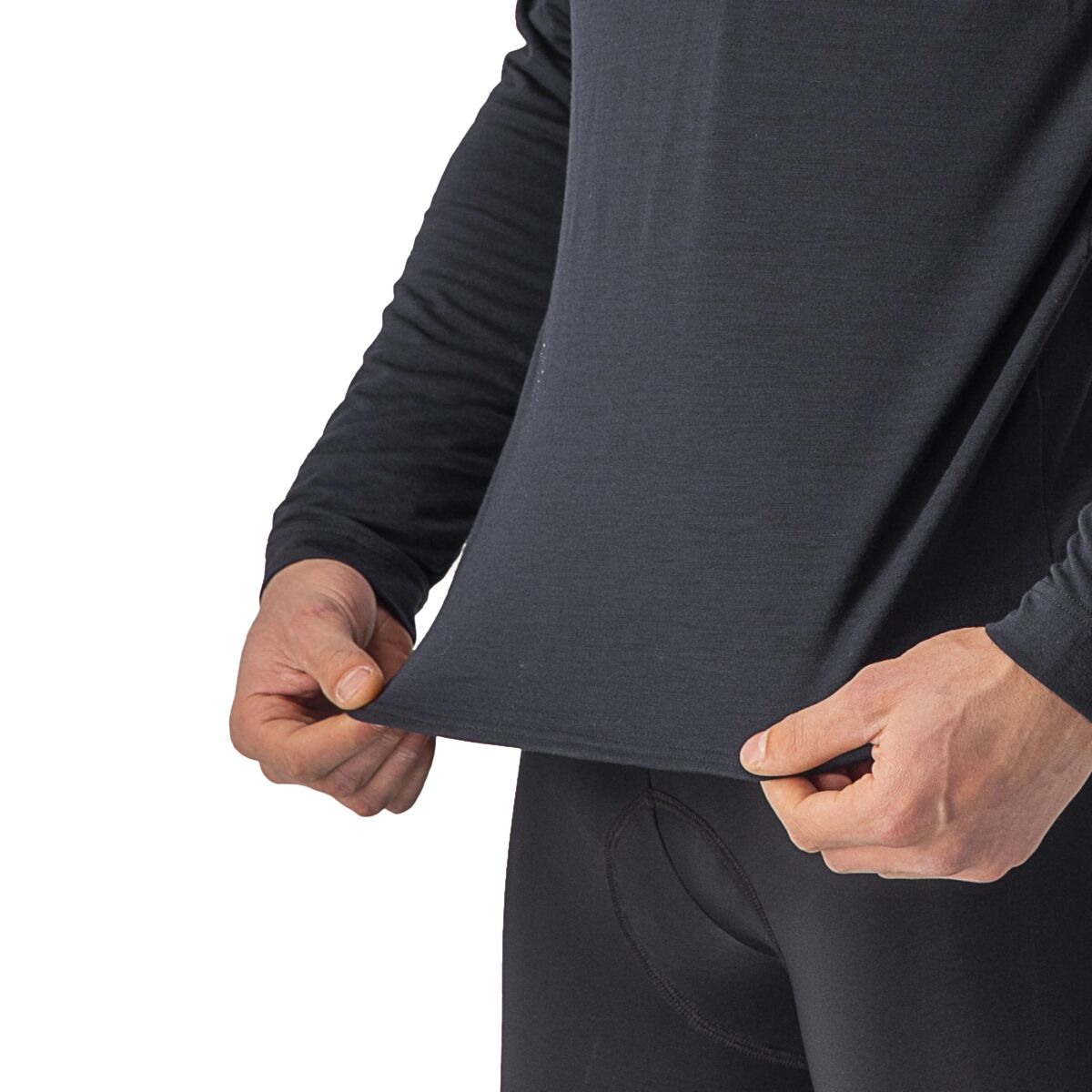 (取寄) カステリ メンズ メリノ ロング-スローブ ジャージ - メンズ Castelli men Merino Long-Sleeve Jersey - Men's Light Black/Nickel Gray
