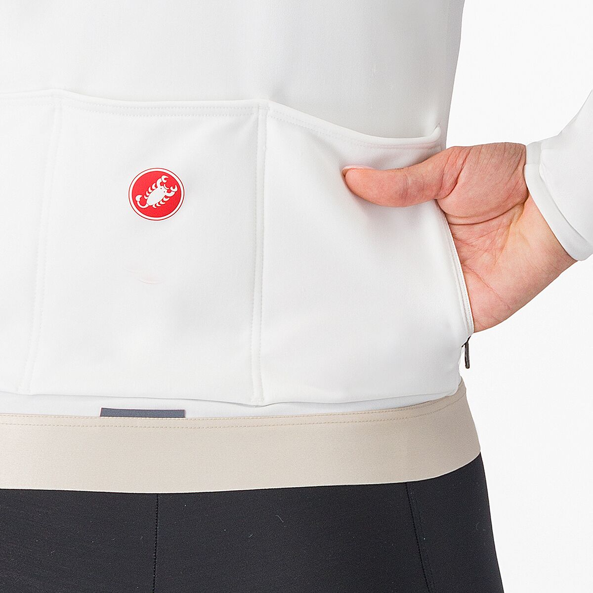 (���) �����ƥ� ��ǥ����� �����ץ�å� �����ޥ� ���㡼�� - ������� Castelli women Espresso Thermal Jersey - Women's Ivory/Silver Moon