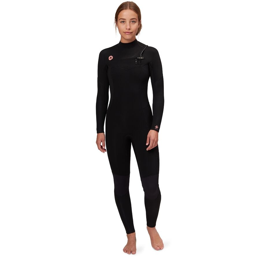 () VX^{[V fB[X 7 V[Y 5/4 `FXg tg t Wbv EFbgX[c - EBY Sisstr Revolution women 7 Seas 5/4 Chest Front Full Zip Wetsuit - Women's Solid Black