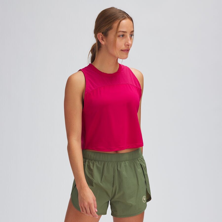 () Хåȥ꡼ ǥ åץ å ޥå  - ѥ  -  Backcountry women Cropped Mesh Muscle Tank - Past Season - Women's Sangria