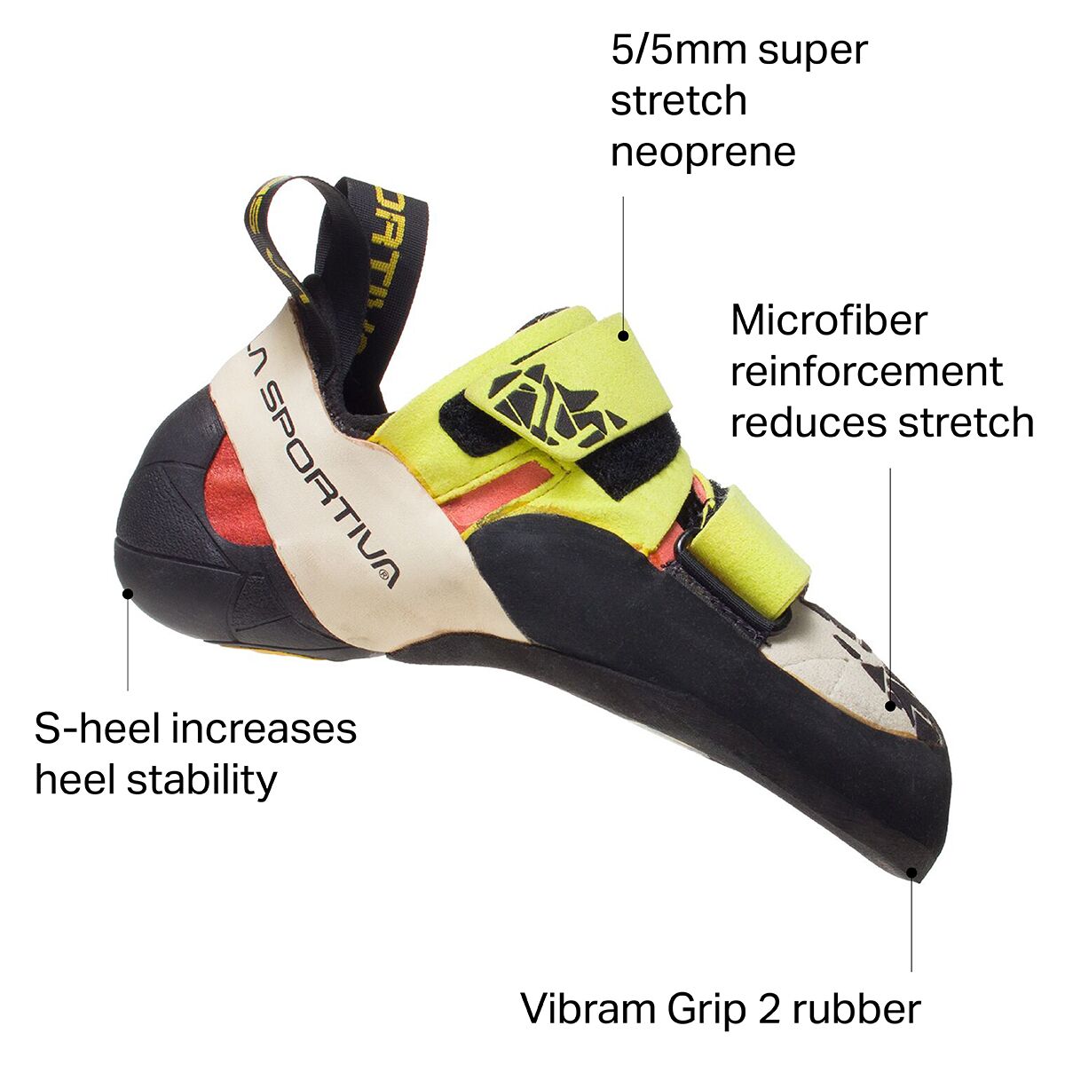 (取寄) スポルティバ レディース オタキ クライミング シューズ - ウィメンズ La Sportiva women Otaki Climbing Shoe - Women's Sulphur/Coral