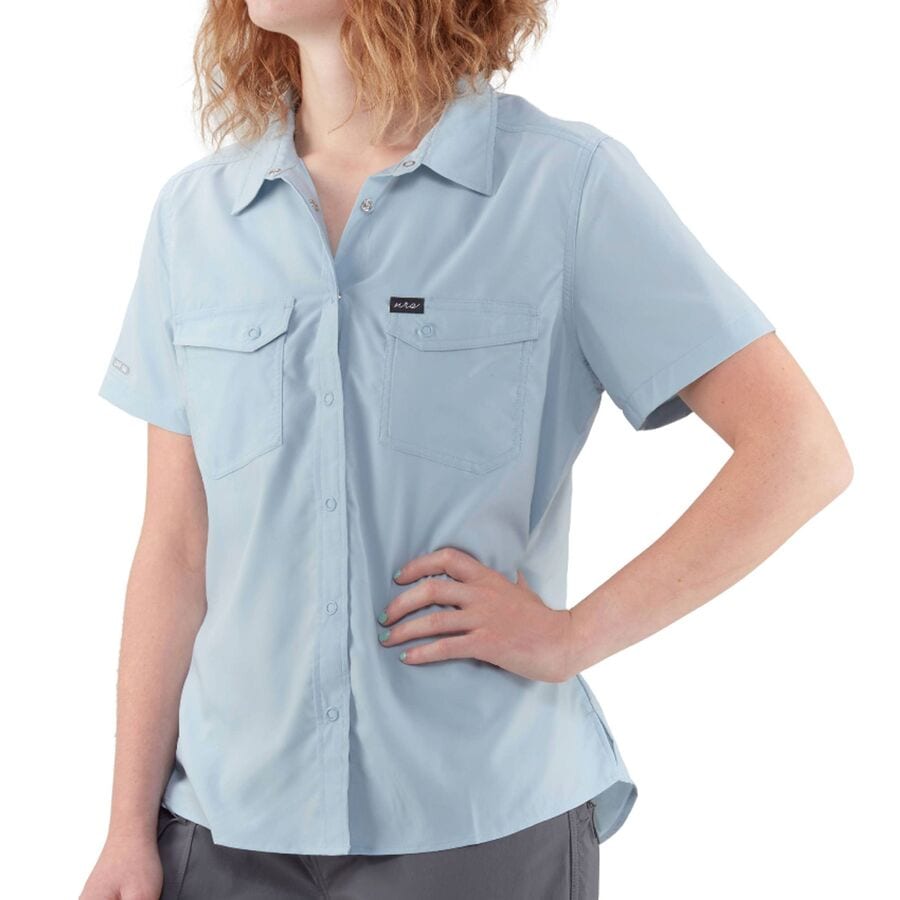 () GkA[GX fB[X KCh V[gX[u Vc - EBY NRS women Guide Short-Sleeve Shirt - Women's Sterling Blue