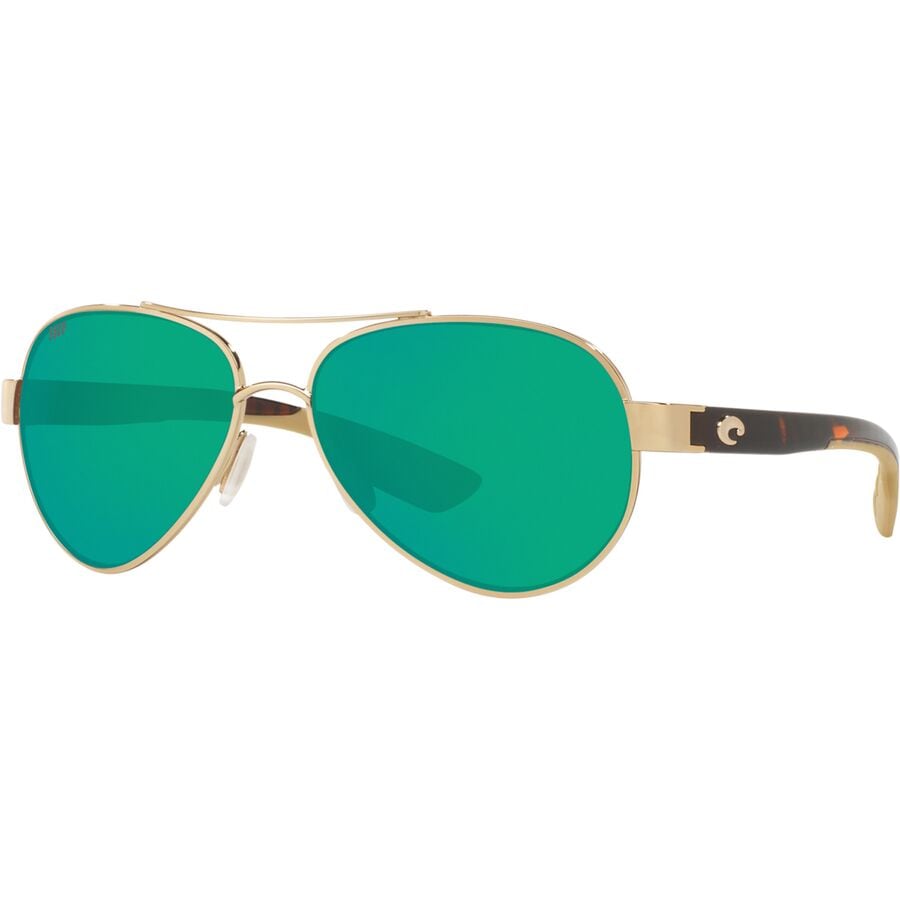 () RX^ [g 580P |[CYh TOX Costa Loreto 580P Polarized Sunglasses Rose Gold Frame/Tortoise Temples Frame/Green Mirror