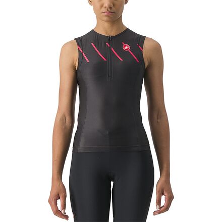 (取寄) カステリ レディース フリー 2 トライ シングレット - ウィメンズ Castelli women Free 2 Tri Singlet - Women's Black/Hibiscus