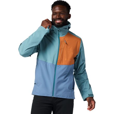 (取寄) コトパクシ メンズ 3l フーデット シェル ジャケット - メンズ Cotopaxi men Impermeo 3L Hooded Shell Jacket - Men's Everglade/Steel Blue