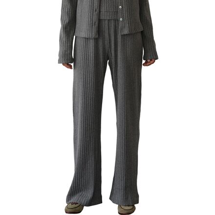乐天商城 - (取寄) レディース ザ セーター リブ シンプル パンツ - ウィメンズ Donni women The Sweater Rib Simple Pant - Women's Charcoal Grey