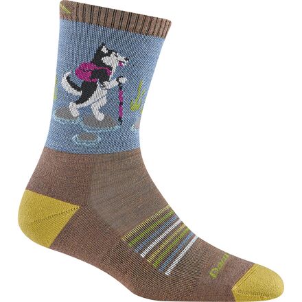 Socks - (取寄) ダーンタフ レディース クリッター クラブ ミクロ クルー ライトウェイト クッション ソック - ウィメンズ Darn Tough women Critter Club Micro Crew Lightweight Cushion Sock - Women's Bark