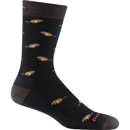 Rakuten - (取寄) ダーンタフ メンズ ソートゥース クルー ライトウェイト クッション ソック - メンズ Darn Tough men Sawtooth Crew Lightweight Cushion Sock - Men's Black