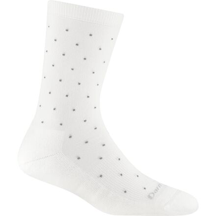 Socks - (取寄) ダーンタフ レディース ピン ドロップ クルー ライトウェイト クッション ソック - ウィメンズ Darn Tough women Pin Drop Crew Lightweight Cushion Sock - Women's White