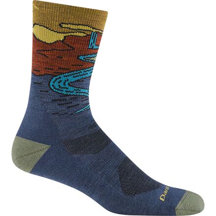 乐天商城 - (取寄) ダーンタフ メンズ チェイシング ライトウェイト ミクロ クルー ソック - メンズ Darn Tough men Chasing Waterfalls Lightweight Micro Crew Sock - Men's Denim