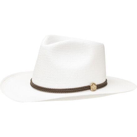 (取寄) ステットソン ウッドロー ストロー ハット Stetson Woodrow Straw Hat Bleach/Black Band