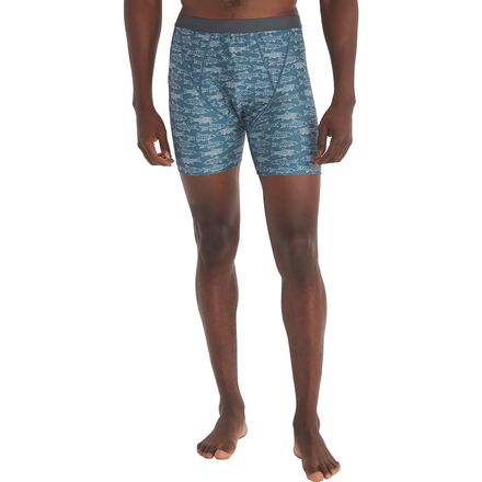 Inner Wear - (取寄) エクスオフィシオ メンズ ギブンゴー 2.0 ボクサー ブリーフ - メンズ ExOfficio men Give-N-Go 2.0 Boxer Brief - Men's Steel Blue Fish