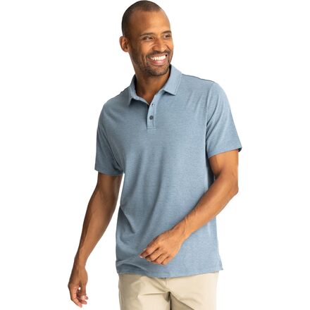 (取寄) フリーフライ メンズ バンブー フレックス ポロ リ シャツ - メンズ Free Fly men Bamboo Flex Polo II Shirt - Men's Heather Deepwater
