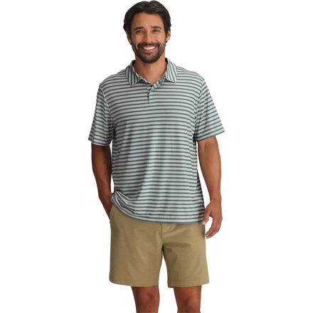 樂天商城 - (取寄) フリーフライ メンズ エレベート ポロ シャツ - メンズ Free Fly men Elevate Polo Shirt - Men's Smooth Sailing Stripe Heather Aspen Grey