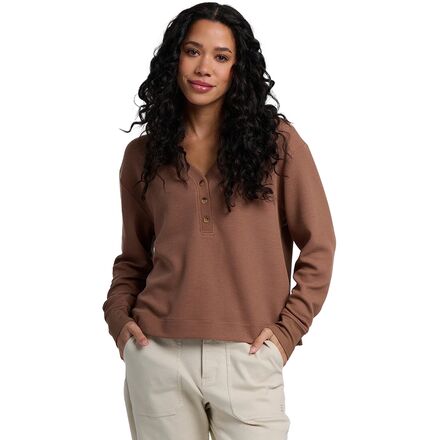 Rakuten - (取寄) フリーフライ レディース ワッフル ロング-スローブ ヘンリー トップ - ウィメンズ Free Fly women Waffle Long-Sleeve Henley Top - Women's Nutmeg