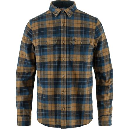 乐天商城 - (取寄) フェールラーベン メンズ シンギ ヘビー レギュラー フィット フランネル シャツ - メンズ Fjallraven men Singi Heavy Regular Fit Flannel Shirt - Men's Dark Navy/Buckwheat Brown