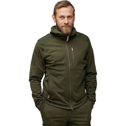 (取寄) フェールラーベン メンズ ケブ フリース フーデット ジャケット - メンズ Fjallraven men Keb Fleece Hooded Jacket - Men's Deep Forest