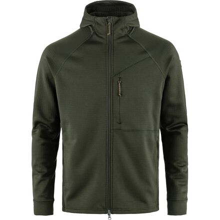 (取寄) フェールラーベン メンズ アビスコ グリッド フリース ブーディ - メンズ Fjallraven men Abisko Grid Fleece Hoodie - Men's Deep Forest