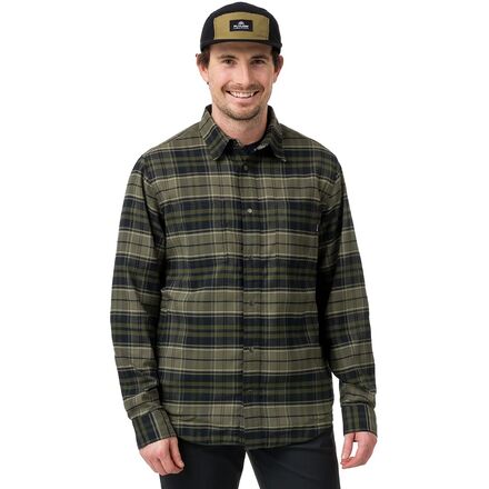 乐天商城 - (取寄) フライロー メンズ ラッセン フリース ライン フランネル - メンズ Flylow men Lassen Fleece Lined Flannel - Men's Leaf/Evergreen Plaid