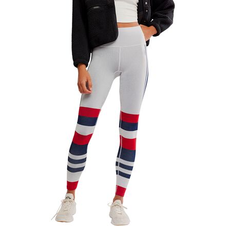 (取寄) エフピー ムーブメント レディース ミョウコウ ジャカード レギンス - ウィメンズ FP Movement women Myoko Jacquard Legging - Women's Ivory Retro Stripes