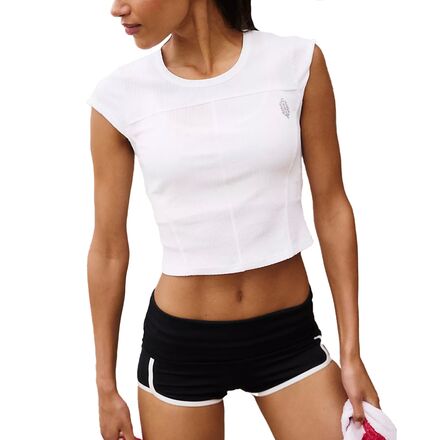 (取寄) エフピー ムーブメント レディース テンポ リブド ベイビー T-シャツ - ウィメンズ FP Movement women Tempo Ribbed Baby T-Shirt - Women's White